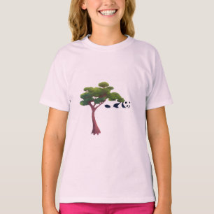 Panda Resting Among Lush Green Trees T-Shirt