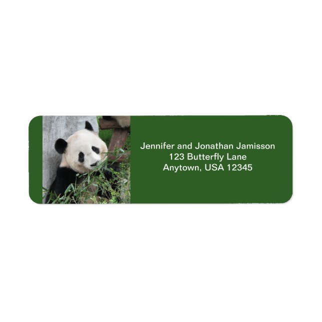 Panda Return Address Labels, Green (Front)