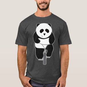 Panda rides a gift on the bike  T-Shirt