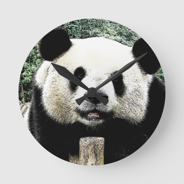 Panda Round Clock (Front)
