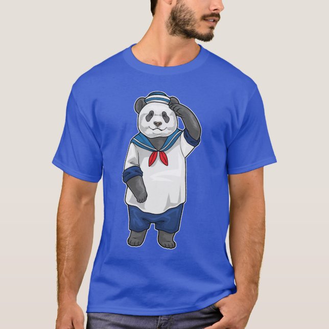 Panda Sailor Sailor cap T-Shirt (Front)