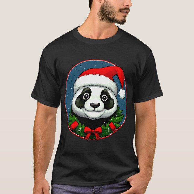 Panda Santa Claus T-Shirt (Front)