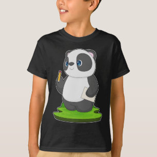 Panda School Pencil Paper T-Shirt