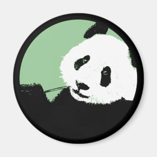 panda. seagreen circle. magnet