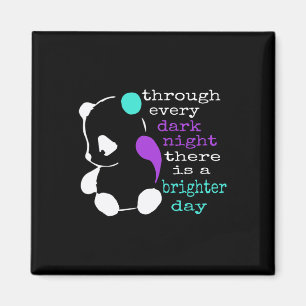 Panda Semicolon Gift Suicide Prevention Awareness  Magnet