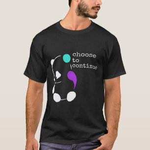 Panda Semicolon Gift Suicide Prevention Awareness T-Shirt