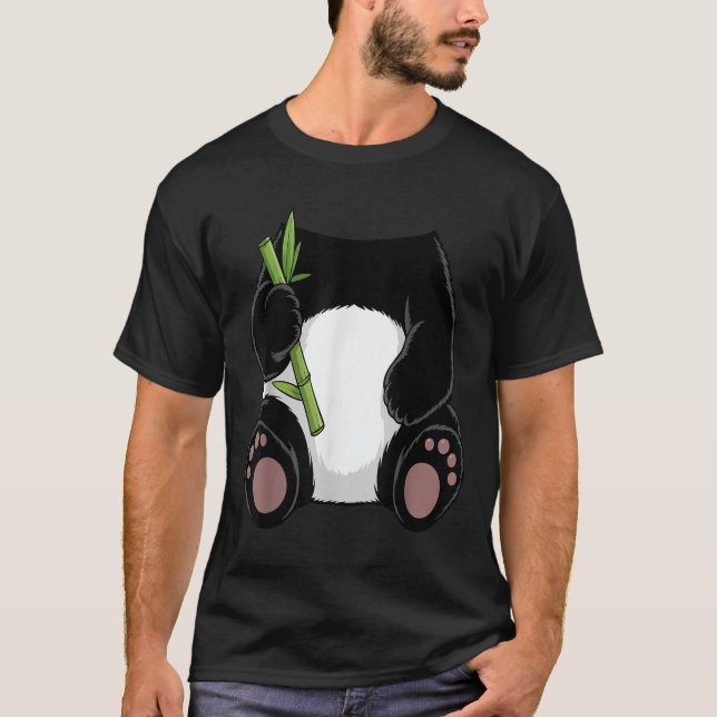 Panda Shirt Adult Kids Men Women Panda Bear Costum (Front)