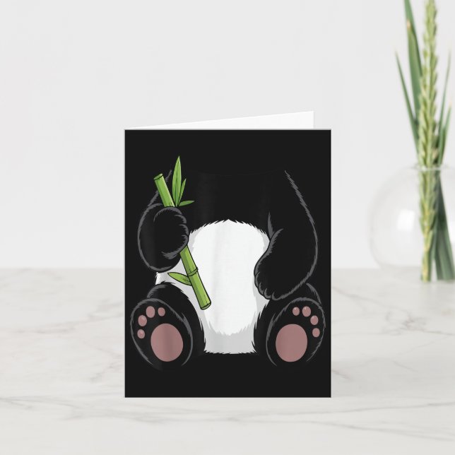 Panda Shirt Adult Kids Men Women Panda Bear Costum Card (Front)