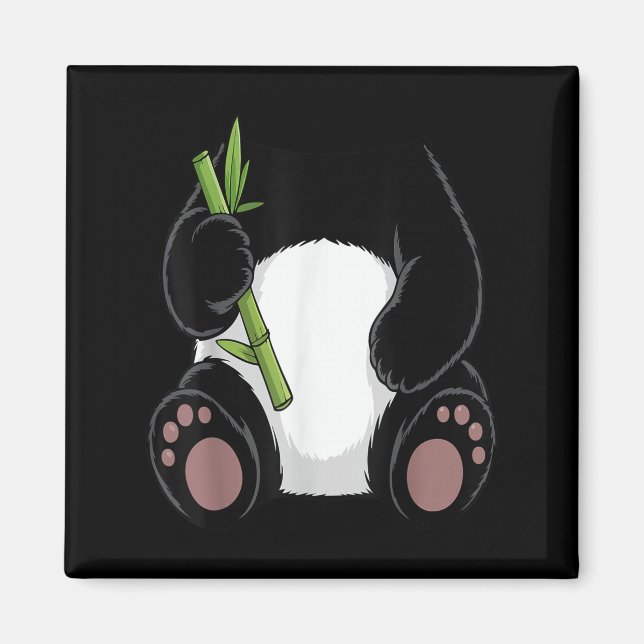 Panda Shirt Adult Kids Men Women Panda Bear Costum Magnet (Front)