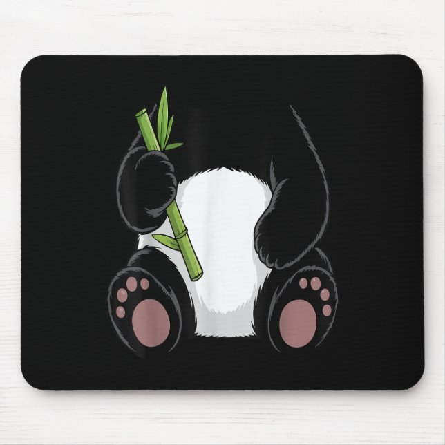 Panda Shirt Adult Kids Men Women Panda Bear Costum Mouse Mat (Front)