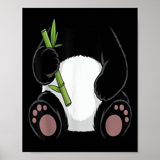Panda Shirt Adult Kids Men Women Panda Bear Costum Poster (Front)