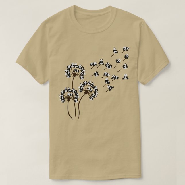 Panda Shirt Dandelion Panda Lover (Design Front)