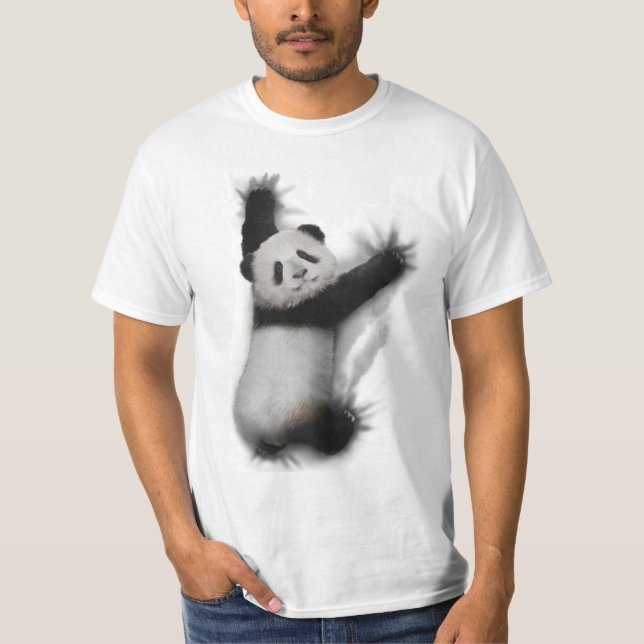 Panda Shirt Humourous Graphic Animal T-Shirt Gifts (Front)
