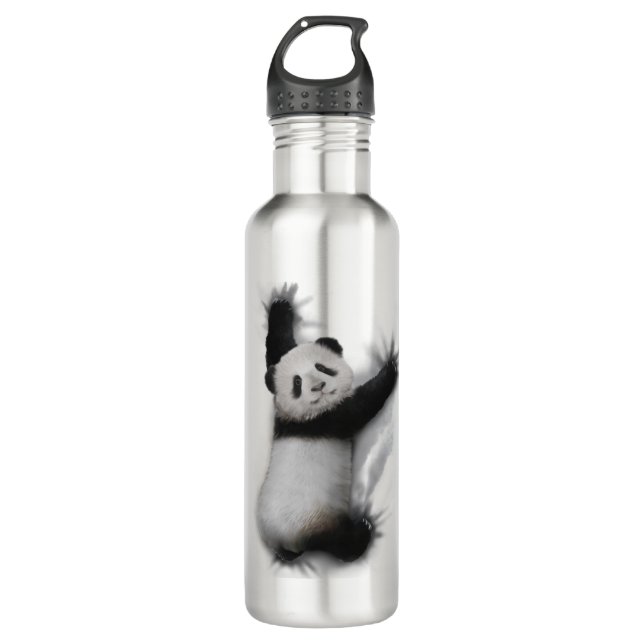 Panda Shirt Humourous Graphic Animal T-Shirt Gifts 710 Ml Water Bottle (Front)