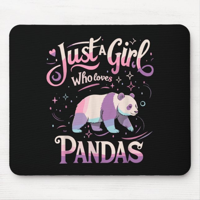 Panda Shirt Women Men Cute Funny  Mouse Mat (Front)
