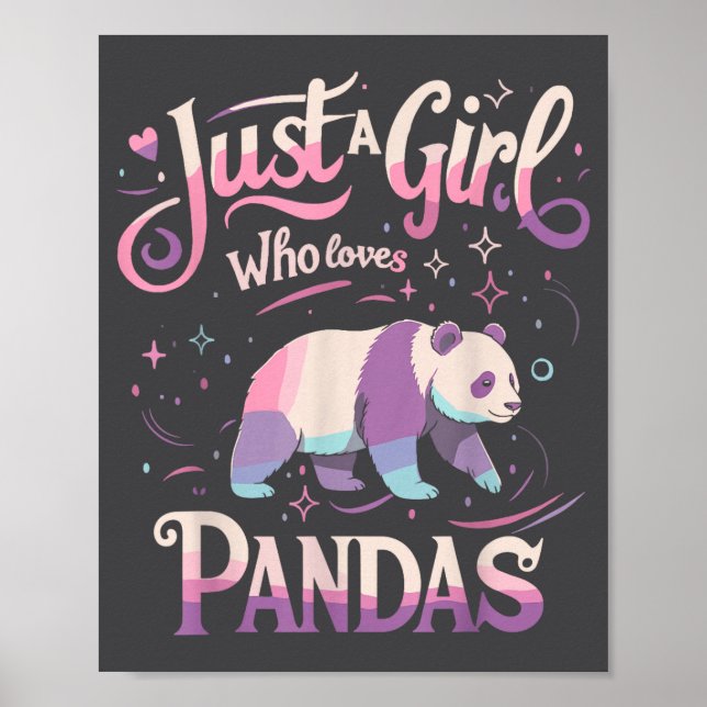 Panda Shirt Women Men Cute Funny  Poster (Front)