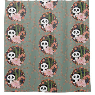 panda shower curtain