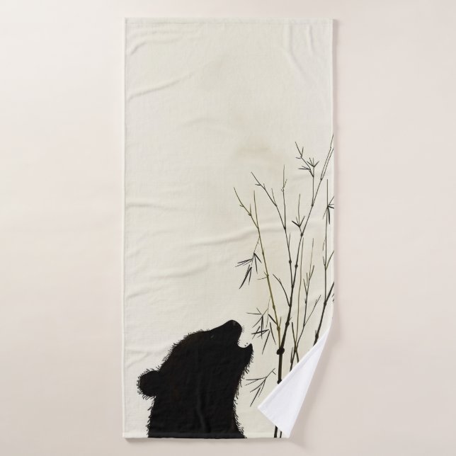 Panda Silhouette Bath Towel (Bath Towel)