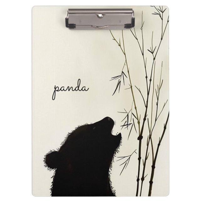 Panda Silhouette Clipboard (Front)
