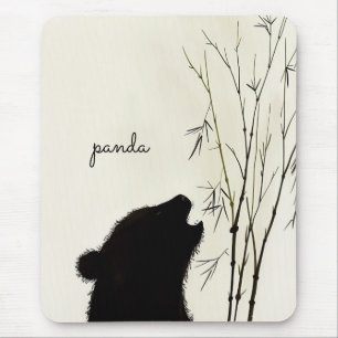 Panda Silhouette Mouse Mat