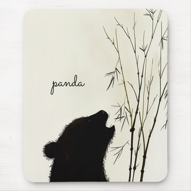 Panda Silhouette Mouse Mat (Front)