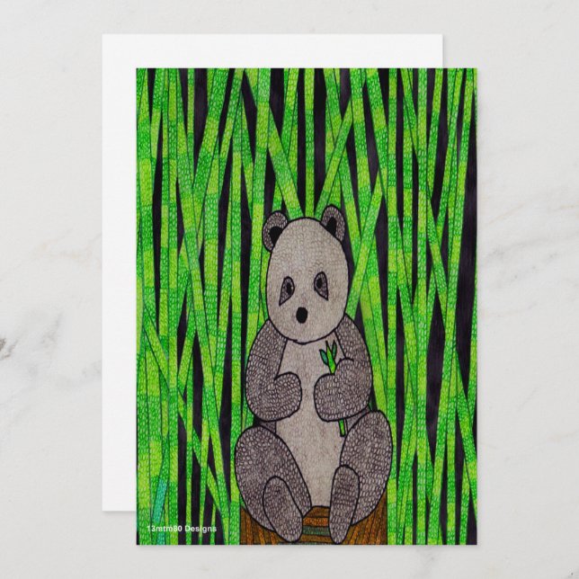 Panda (single) - Greeting Card (Front/Back)