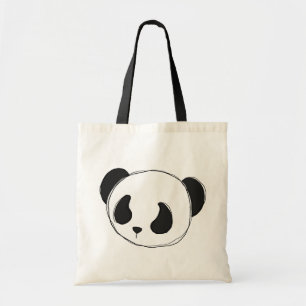 panda sketch tote bag