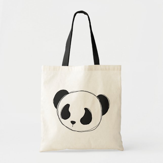 panda sketch tote bag (Front)