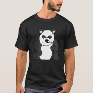 Panda Smoking Joint Getting High T-Shirt