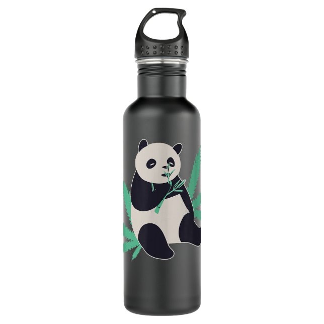 Panda Smoking Weed animal lover gift 710 Ml Water Bottle (Front)