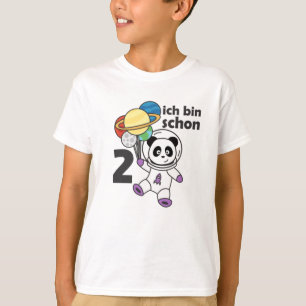 Panda Space Planet Two Years Old 2 Years Old T-Shirt