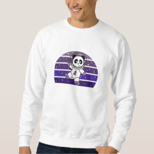 Panda Space Planets Galaxy Astronaut Saturn Sweatshirt