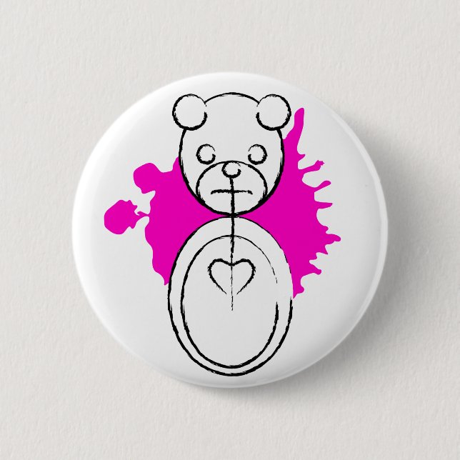 panda splatz. 6 cm round badge (Front)