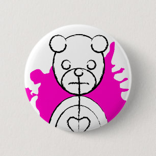 panda splatz. 6 cm round badge