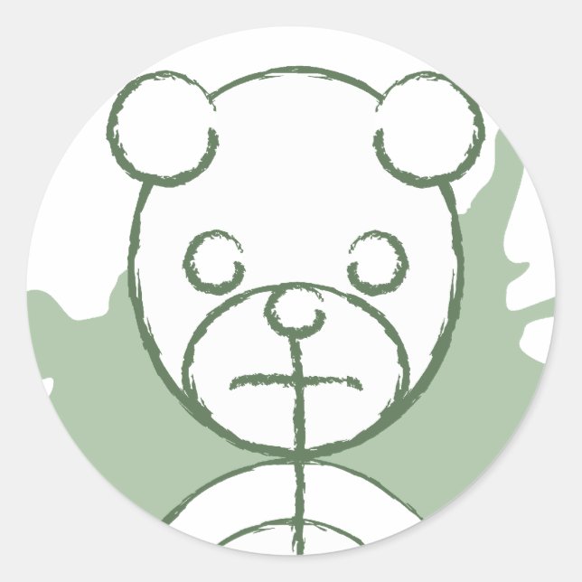 panda splatz. classic round sticker (Front)