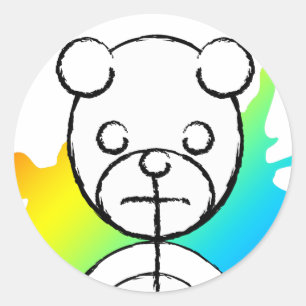 panda splatz. classic round sticker