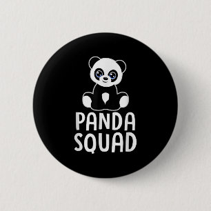 Panda Squad Funny Panda Lover Quote Girls Boys Kid 6 Cm Round Badge