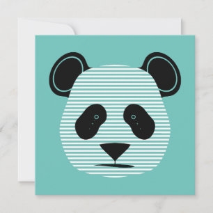 panda stripes invitation