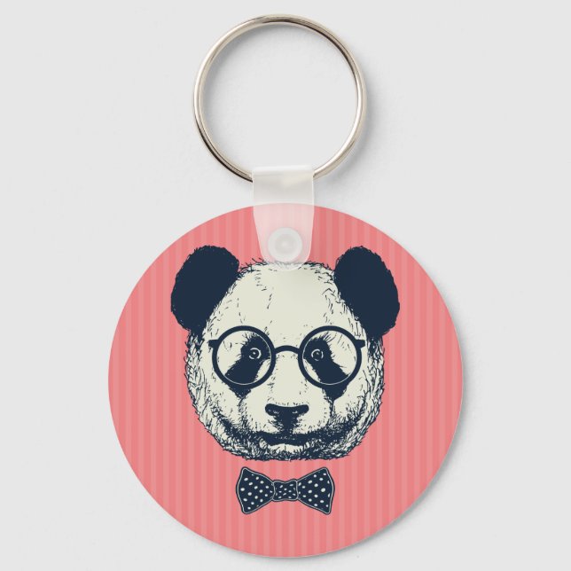 Panda Stripes Key Ring (Front)
