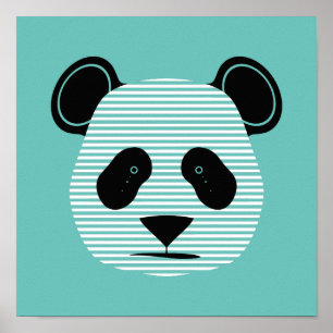 panda stripes poster