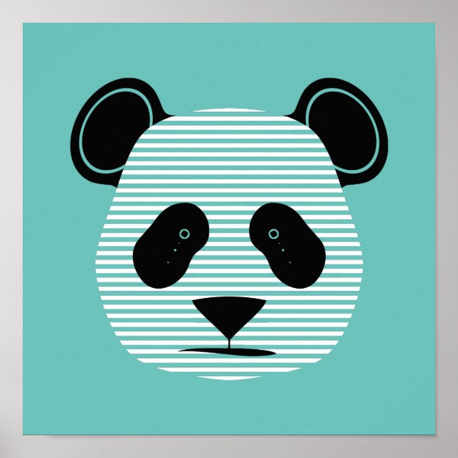 panda stripes poster (Front)