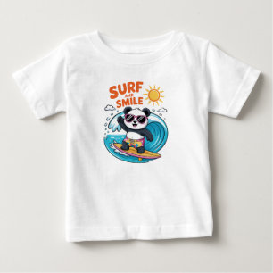 Panda Surf Smile Child Summer Baby T-Shirt