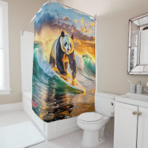 Panda Surfing At Sunset Design By Rich AMeN Gill