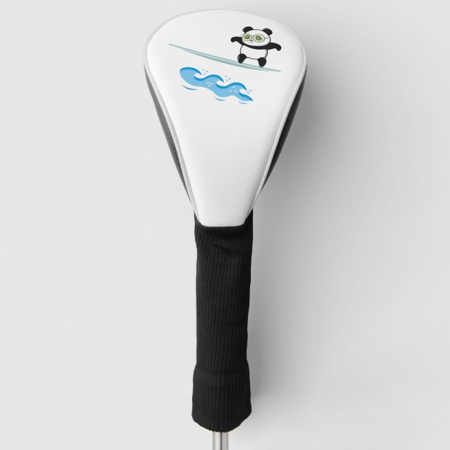 Panda Surfing Golf Head Cover (Front)