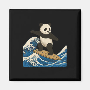 Panda Surfing Japanese _3 Magnet
