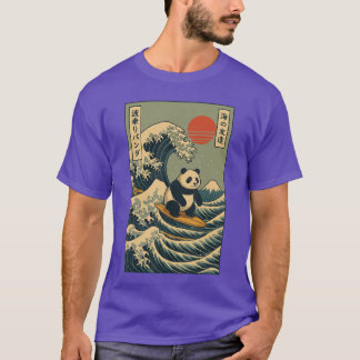 Panda Surfing Japanese retro T-Shirt