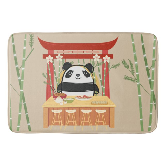 panda , sushi bath mat (Front)