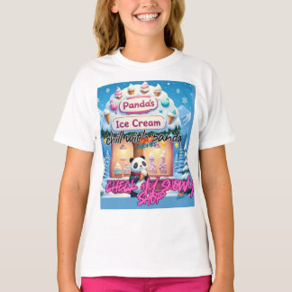 Panda takes bold step in  winter wonderland  T-Shirt