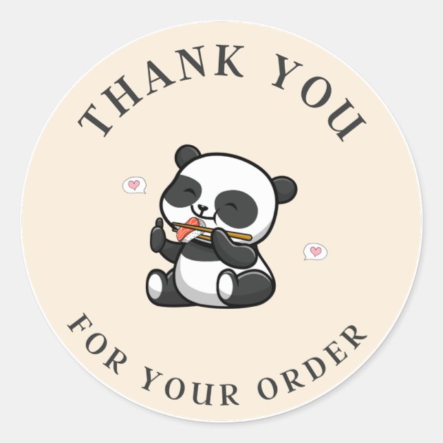 Panda Thank You Sticker (Front)
