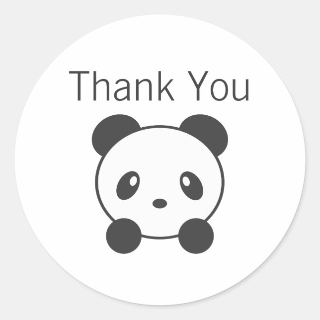 Panda thank you stickers (Front)
